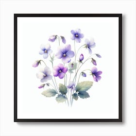 Flowers of Violet Art Print