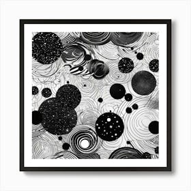 Black And White Swirls Art Print