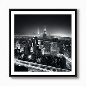 New York City At Night 5 Art Print