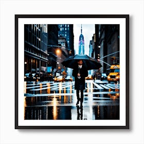 Rainy Day In New York City Art Print