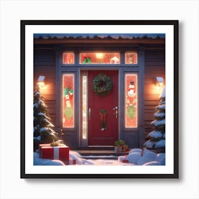 Christmas Door 184 Art Print