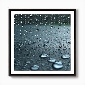 Raindrops On A Window 5 Art Print