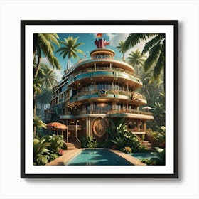 Tropical House Art Print