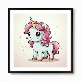 Cute Unicorn 630 Art Print