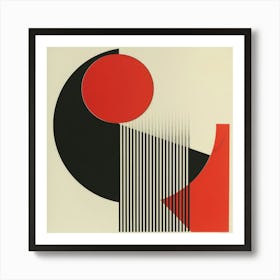 Abstract Geometric Painting Mid Century Modern Style Art Print