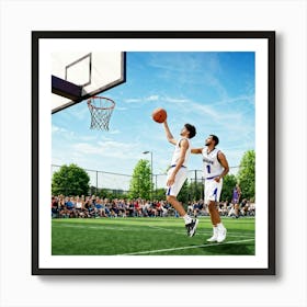 Ball Basketball Game Court People Championship Basketball Court Basket Player Sport Play (4) Art Print