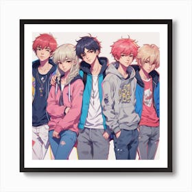 Portrait Of Teenage Friends As A Cool Group 1 1 2 Art Print