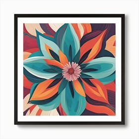 Abstract Flower Art Print