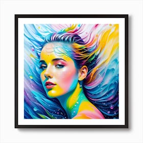 Colorful Girl Art Print