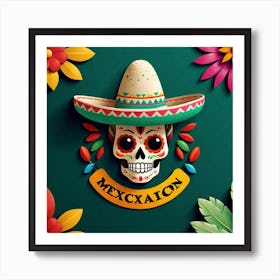 Mexican Skull 66 Art Print