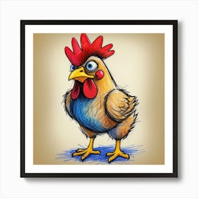 Chicken Rooster Art Print