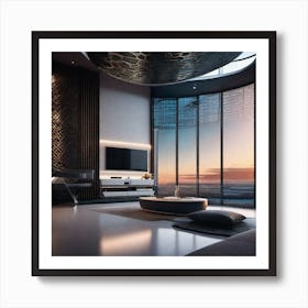 Living Room With A View Art Print