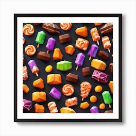 Candy Background Art Print