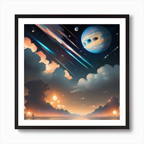 Planets In Space Art Print