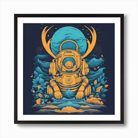 Scuba Diver Art Print