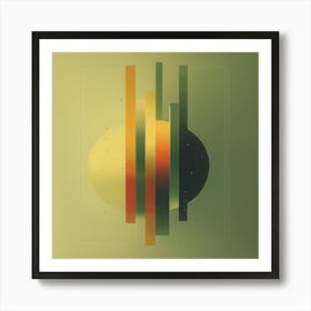 abstract geometric retro modern illustration 1 Art Print