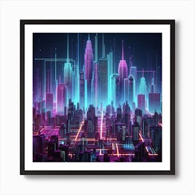 Futuristic City 17 Art Print