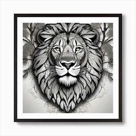 Lion Head 26 Art Print