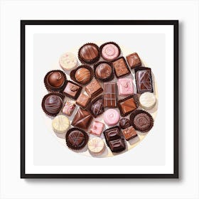 Chocolates On A Plate 5 Art Print