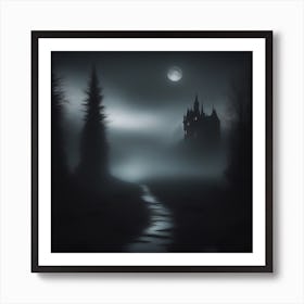 Castle In The Fog Art Print