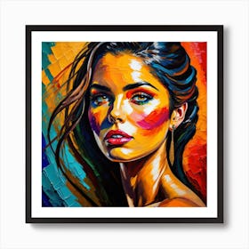 Beautiful portrait of a young lady Art Print