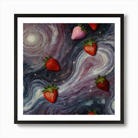 Default Painterly Masterpiece Cosmic Ambiance Vibrant Strawber 0 Art Print