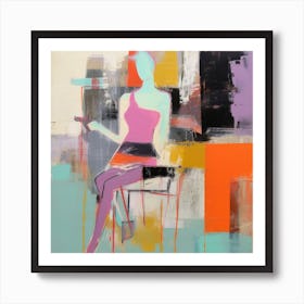 Conceptual Abstract Figurative Color Block Body Painting 1 Art Print