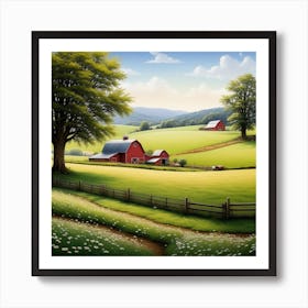 Farm Scene 2 Art Print