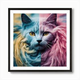 Two Cats Art Print