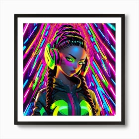 Neon Girl 34 Art Print