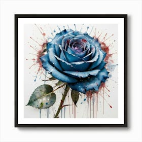 Blue Rose 12 Art Print