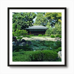 Garden Temple In Kyoto, Japan Art Print