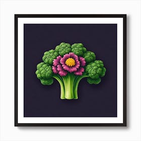 Brocolli Flower Art Print