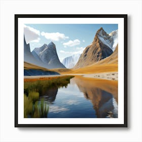 Mountain Landscape - Mountain Stock Videos & Royalty-Free Footage Art Print