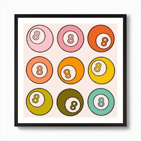 Rainbow Eight Ball Art Print