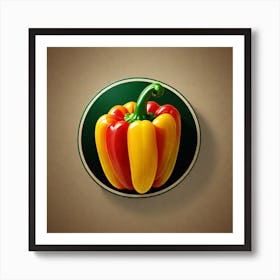 Red And Yellow Pepper 3 Art Print