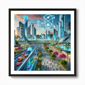 Futuristic Cityscape 6 Art Print