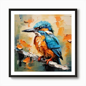 Kingfisher bird 1 Art Print