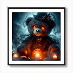 Halloween Teddy Bear Art Print