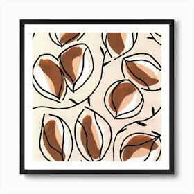 Seed Pods Square Natural Art Print