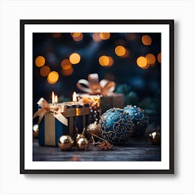 Elegant Christmas Gift Boxes Series007 Art Print