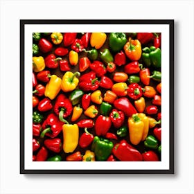 Colorful Peppers 1 Art Print