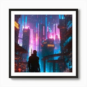 Cyberpunk City 2 Art Print