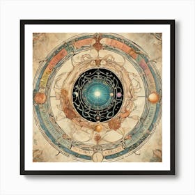 Astrological Nouveau Chart Series - 16 Art Print