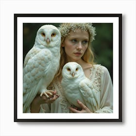 Two Owls Art Print