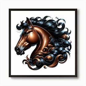 Creative Horse Beauty Illustration Nr 87 Art Print