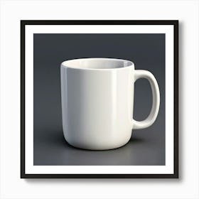 Mock Up Mug Blank Plain White Ceramic Customizable Unadorned Empty Clean Simple Minimal (6) Art Print