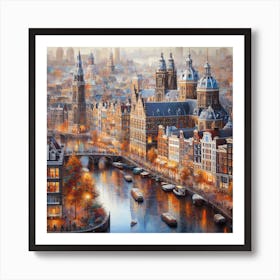 Amsterdam Cityscape 1 Art Print