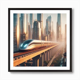 Futuristic Train 5 Art Print