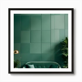 Green Living Room Art Print